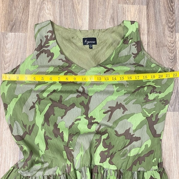 LYNN RITCHIE 100% Silk Camo Maxi dress Womens size S/M - Picture 10 of 15